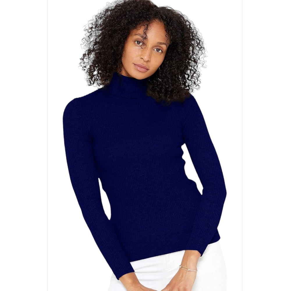 State Cashmere Ribbed Turtleneck Sweater NWT
